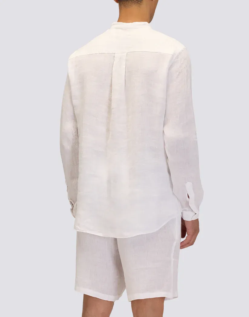 Sundek Men White Garment Dyed Shirt