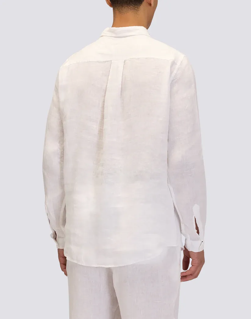 Sundek Men White Linen Shirt