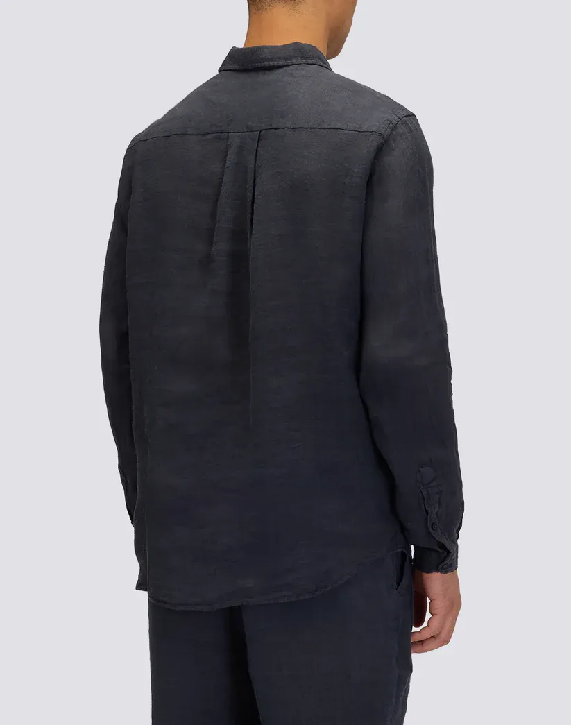 Sundek Men Navy Linen Shirt