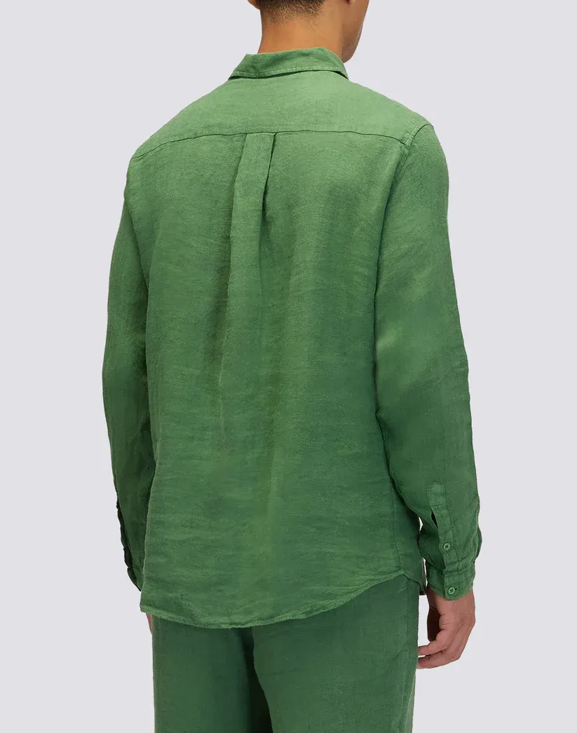 Sundek Men Dark Green Linen Shirt