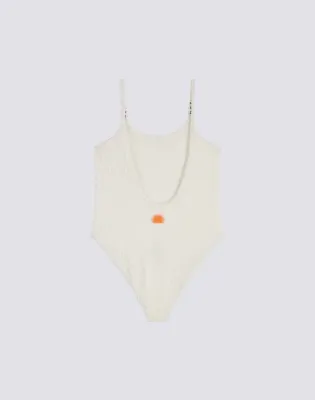 Sundek Girls White Terry One-Piece Swimsuit