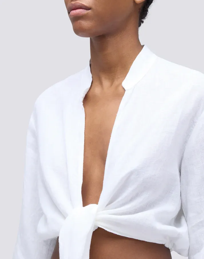 Sundek Women  Cropped Linen Shirt