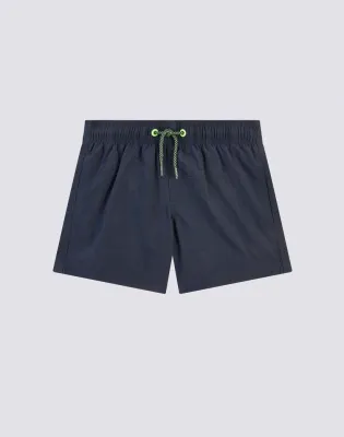Sundek Boys Dark Navy Swimshorts Short Elasticated Waist Crinkled