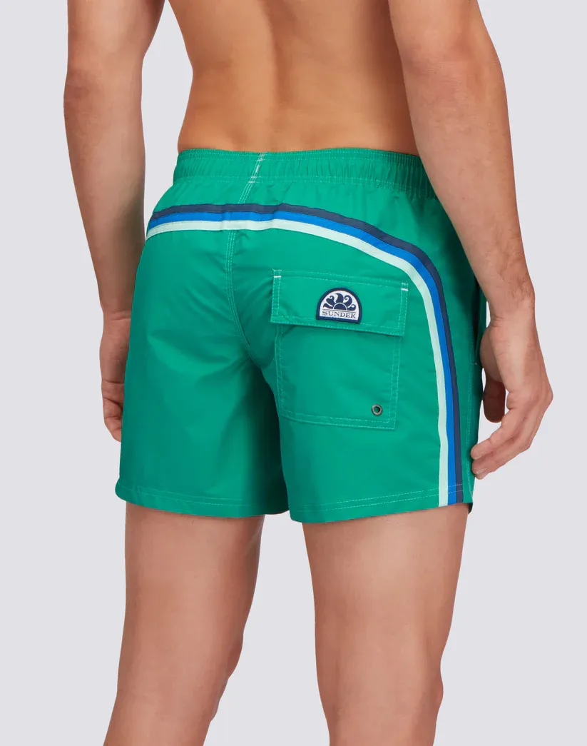 Sundek Men Crayon Iconic Taffeta Short Swim Shorts with an Elasticated Waistband