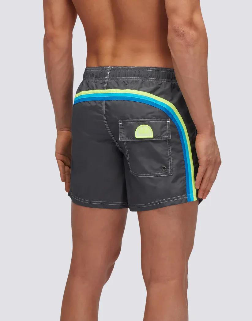 Sundek Men Midnight Iconic Taffeta Short Swim Shorts with an Elasticated Waistband