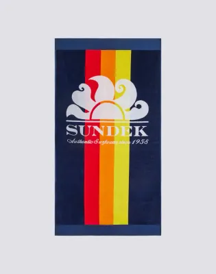 Sundek Navy Jacquard Towel