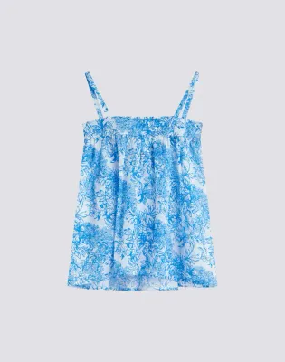 Sundek Girls Bilberry Sleeveless Dress with Fleur de Joie Print