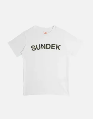 Crewneck T-Shirt With Camou Print Logo