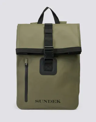 Sundek Dark Green Technical Bagpack with Front Zip