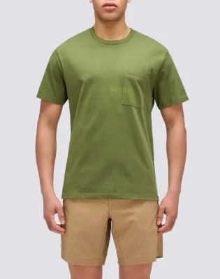 Sundek Men Dino T-Shirt with Pocket and Print