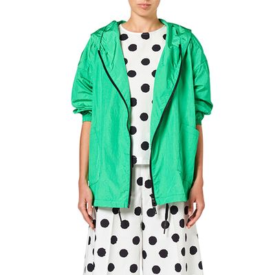 SUNDEK HOODED KIMONO JACKET-BRIGHT GREEN
