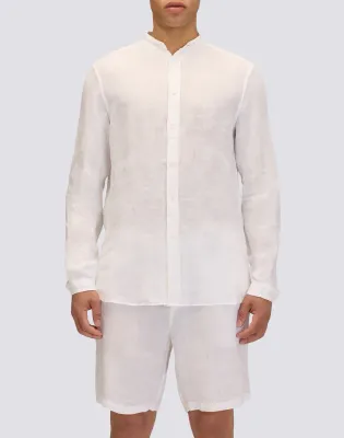 Sundek Men White Garment Dyed Shirt