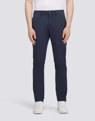 Sundek Men Navy Twill Stretch Chino Trousers