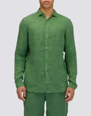Sundek Men Dark Green Linen Shirt
