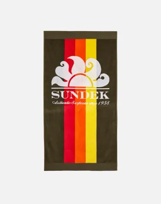 Sundek Dark Green Jacquard Towel