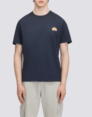 Sundek Men Navy Plain T-Shirt with Archive Logo Sundek Men Navy Plain T-Shirt with Archive Logo