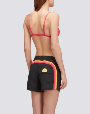 Sundek Women Black Coast - Mid-Length Elasticated Waist Repreve® Sea Shorts