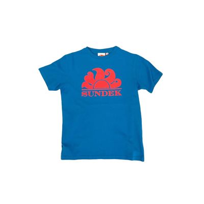 Boy's Crew Neck T-Shirt - Aegean Blue 01
