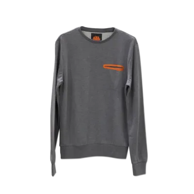 YAGO-MEN'S CREW NECK L/S - GREY MELANGE