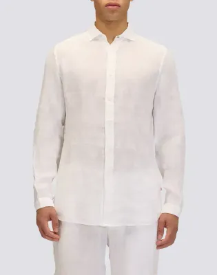 Sundek Men White Linen Shirt