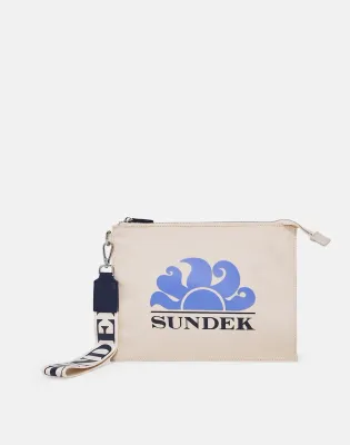 SUNDEK GOLDEN WAVE CANVAS CLUTCH (POUCH)-NAVY 01