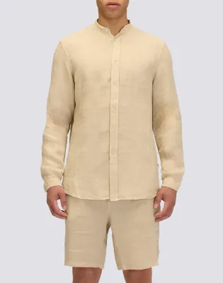 Sundek Men Sand Garment Dyed Shirt