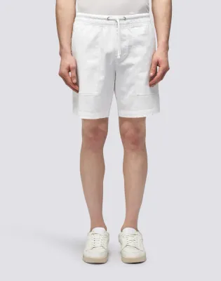 Sundek Men Off White Stretch Twill Walkshort