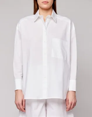 SUNDEK GOLDENWAVE POPELINE SHIRT-WHITE SUNDEK GOLDENWAVE POPELINE SHIRT-WHITE