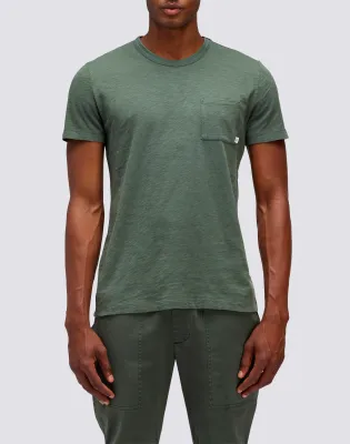 Sundek Men Thyme Garment Dyed T-Shirt With Pocket
