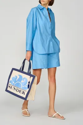 SUNDEK GOLDENWAVE POPELINE SHIRT-LOBELIA