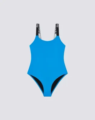 Sundek Girls Bilberry One-Piece Swimsuit with Logoed Straps