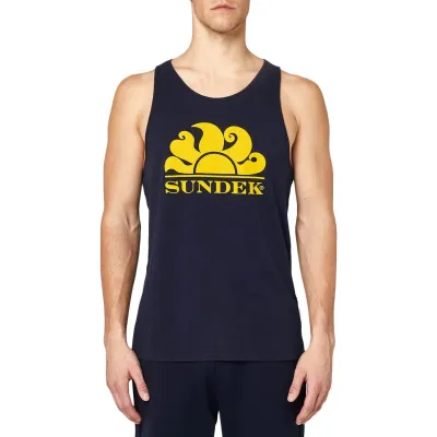 SUNDEK LOGO-TANK TOP NAVY#3