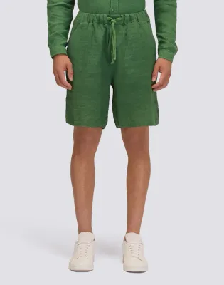 Sundek Men Dark Green Linen Walkshorts