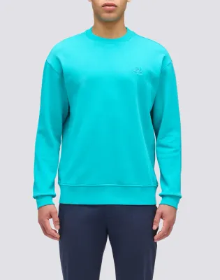 Sundek Men Sea Breeze Crewneck Sweatshirt with Embroidered Logo