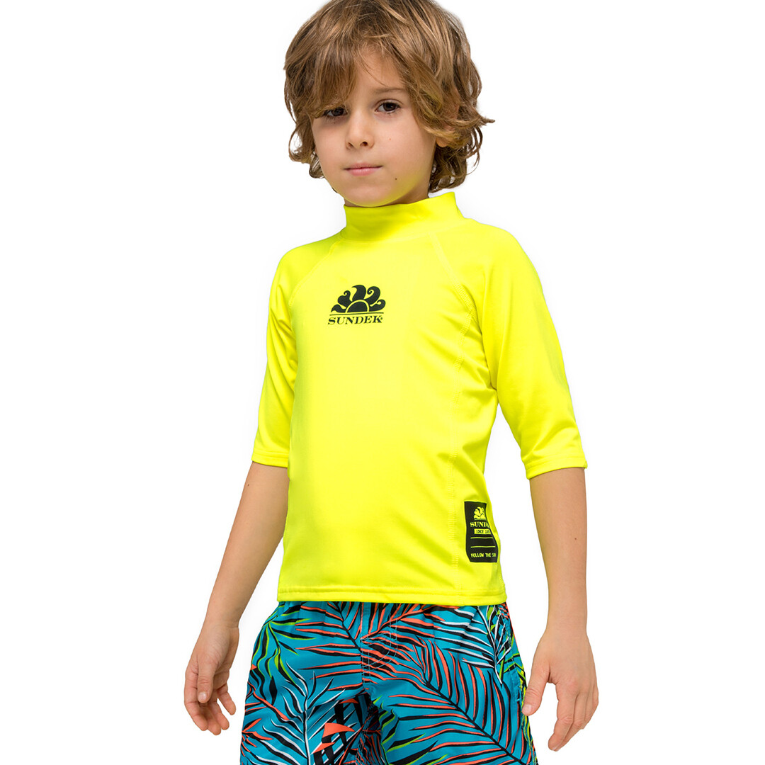 SUNDEK LOGO S/S -RASH GUARD WOW