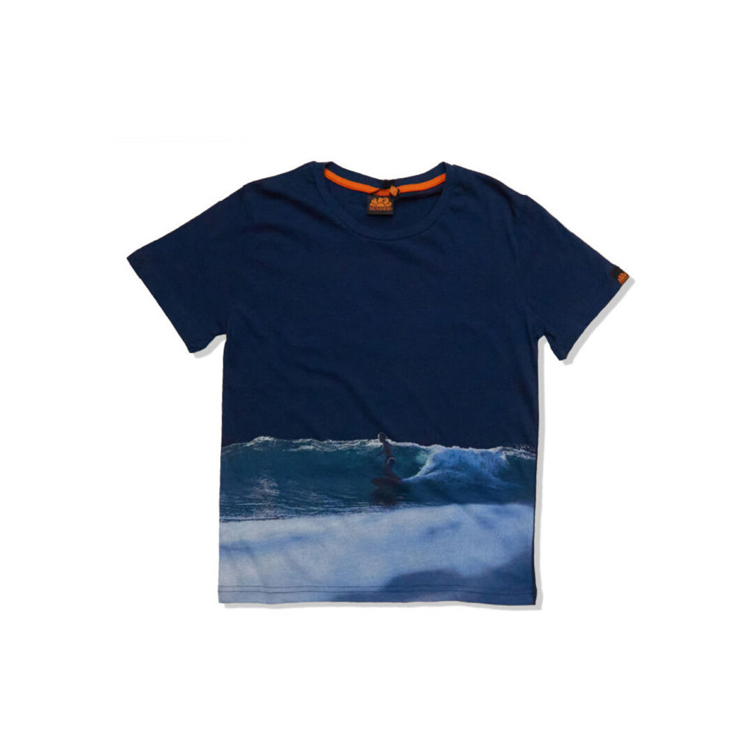 MINI CREW NECK STANDING SURFER - NAVY