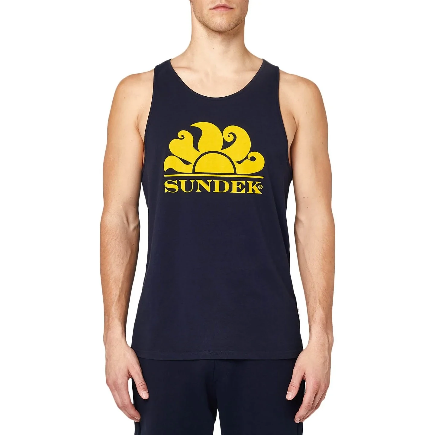 SUNDEK LOGO-TANK TOP NAVY#3