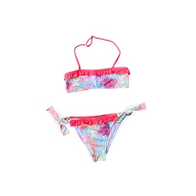 Girl's Mini Gardenia Bikini - Tropical Pink