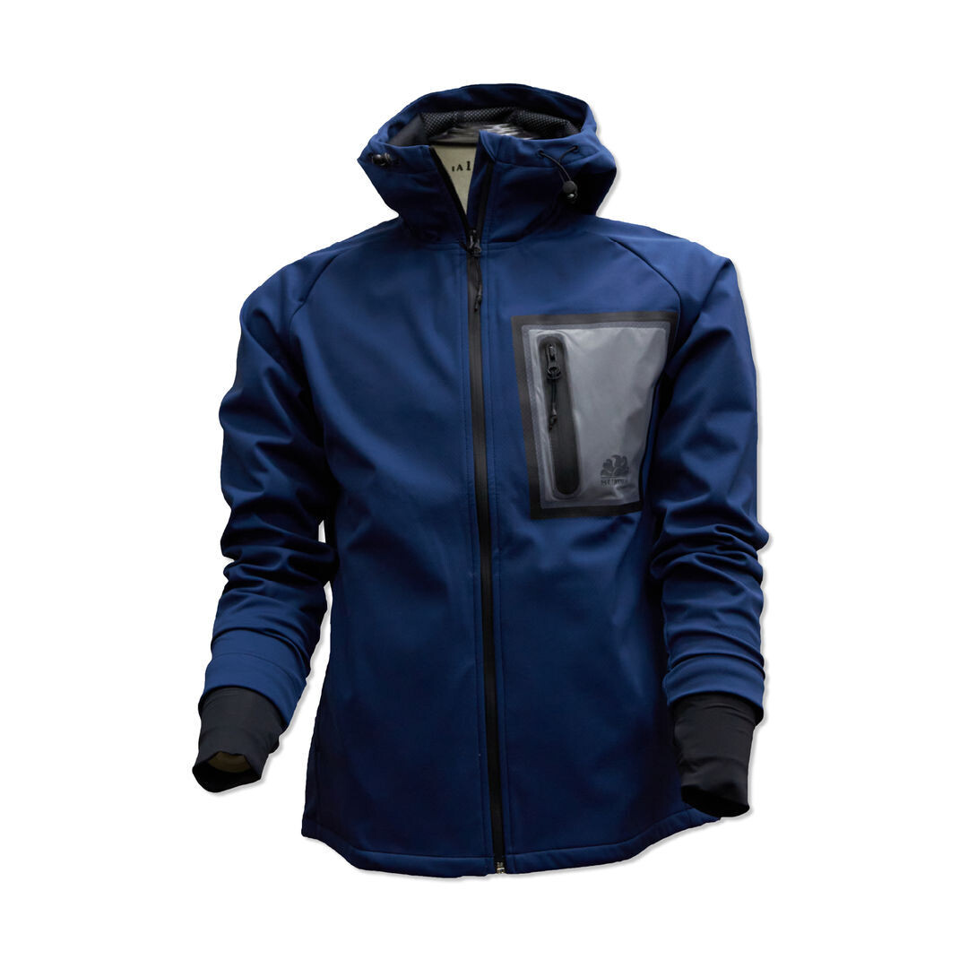 RAMIRO MEN'S HOODED FULL ZIP JACKET - NAVY