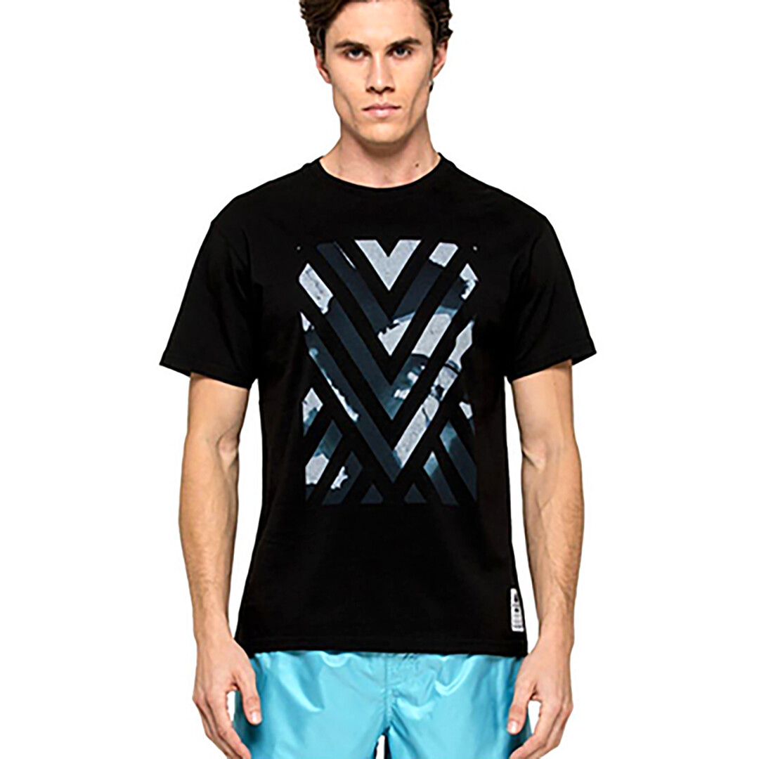 Men's Iceland Geo T-Shirt S/S - Black