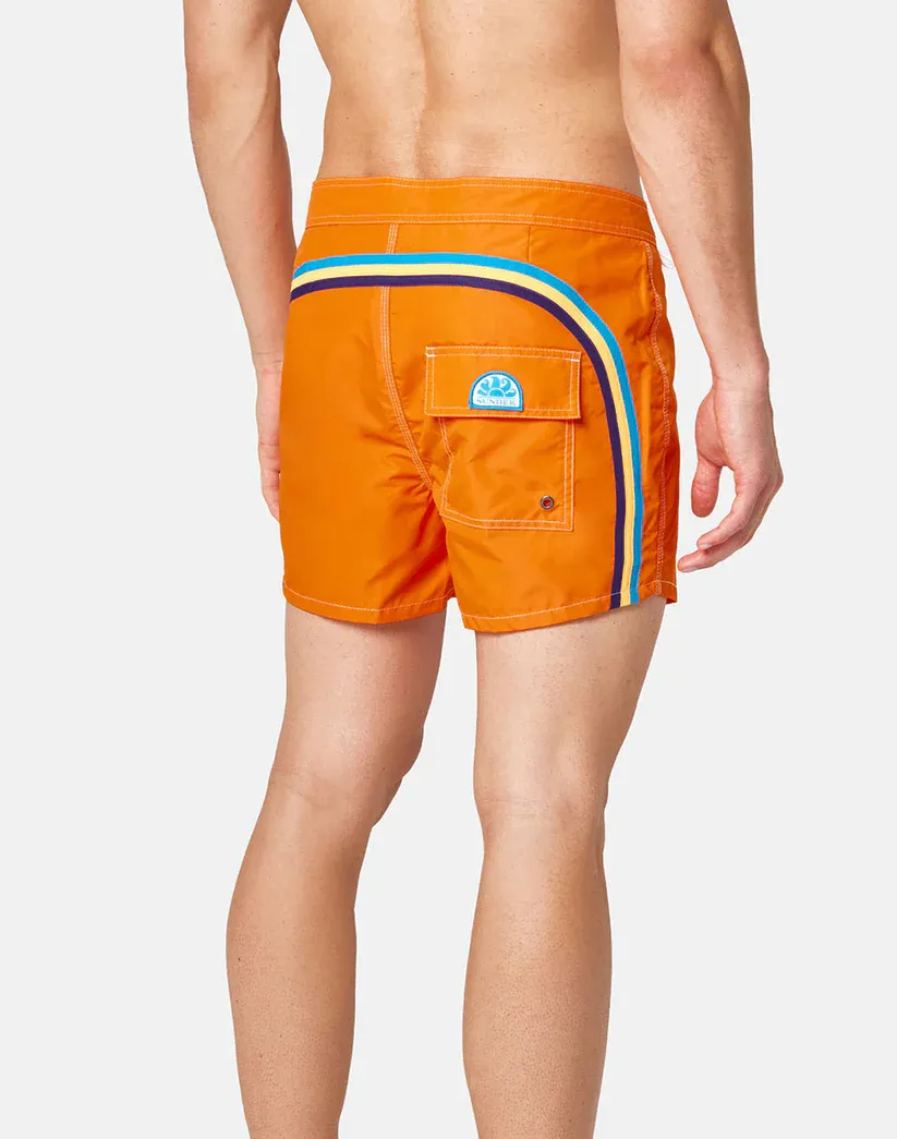 Sundek Men Papaya Short Swim Trunks