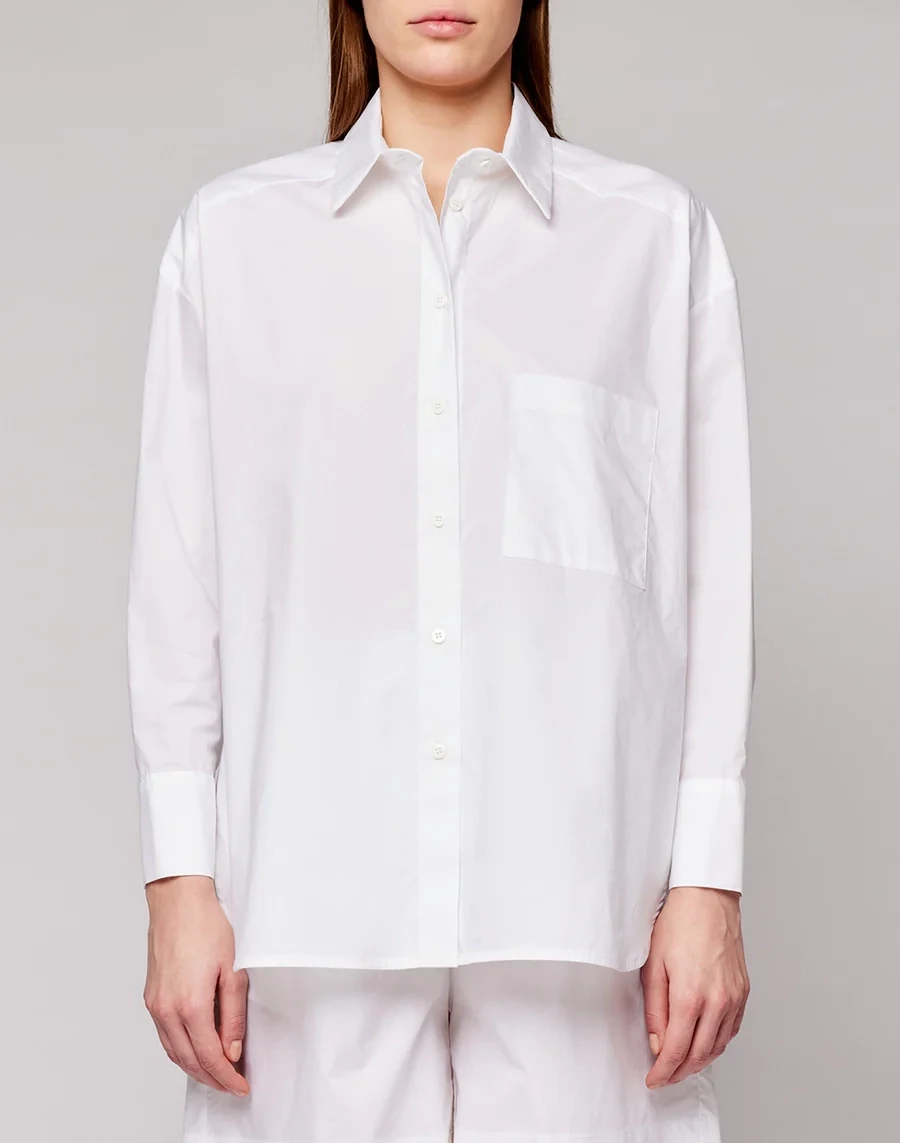SUNDEK GOLDENWAVE POPELINE SHIRT-WHITE