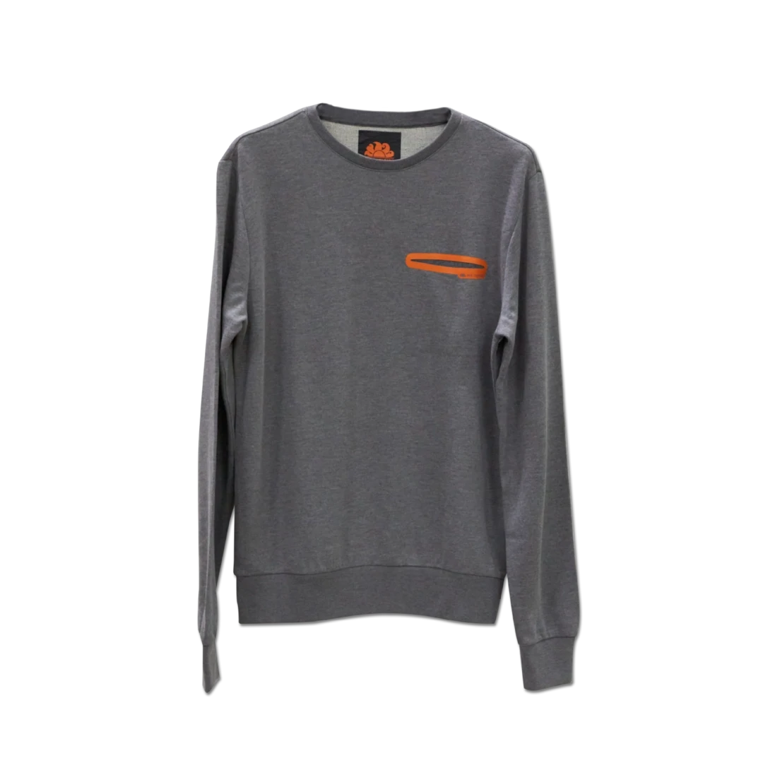 YAGO-MEN'S CREW NECK L/S - GREY MELANGE