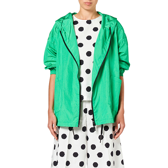 SUNDEK HOODED KIMONO JACKET-BRIGHT GREEN