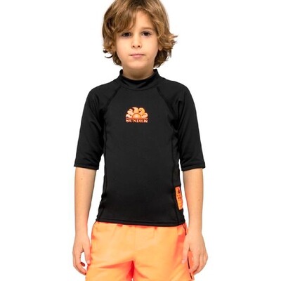 Boys Sundek Logo S/S Rash Guard - Black Boys Sundek Logo S/S Rash Guard - Black