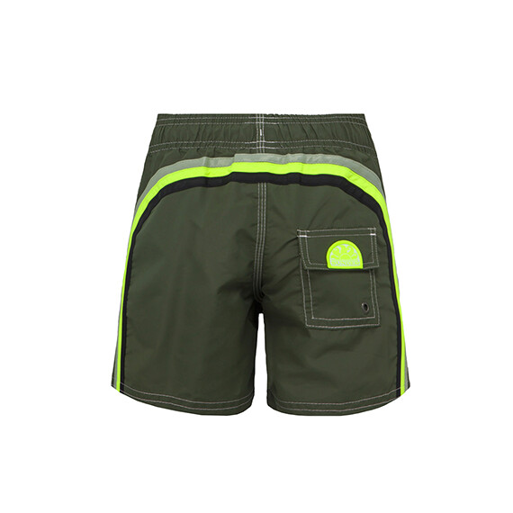 Boys Short Elastic Waist 9.5 -DARK AR. GREEN 08