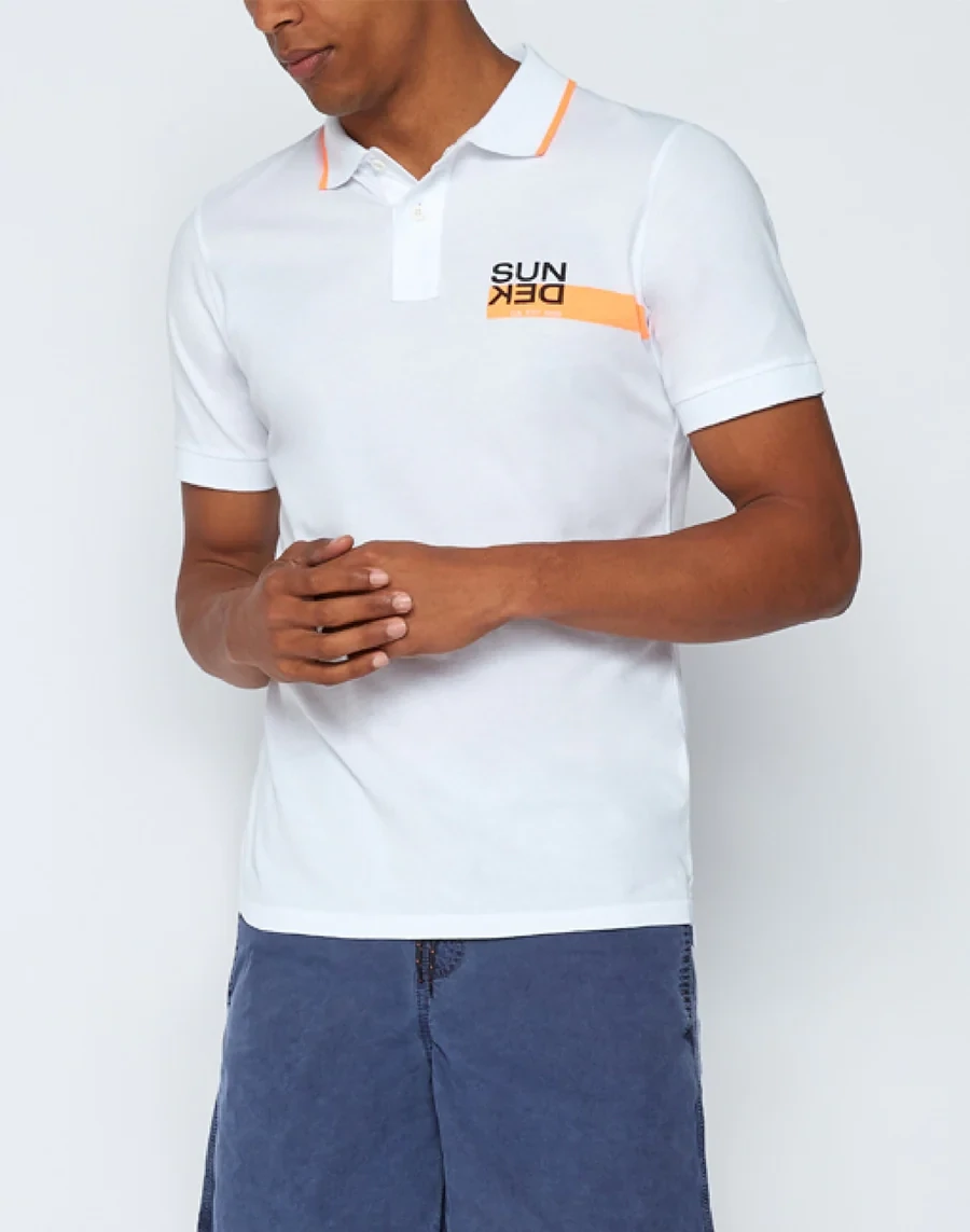SUNDEK MEN POLO T-SHIRT -WHITE