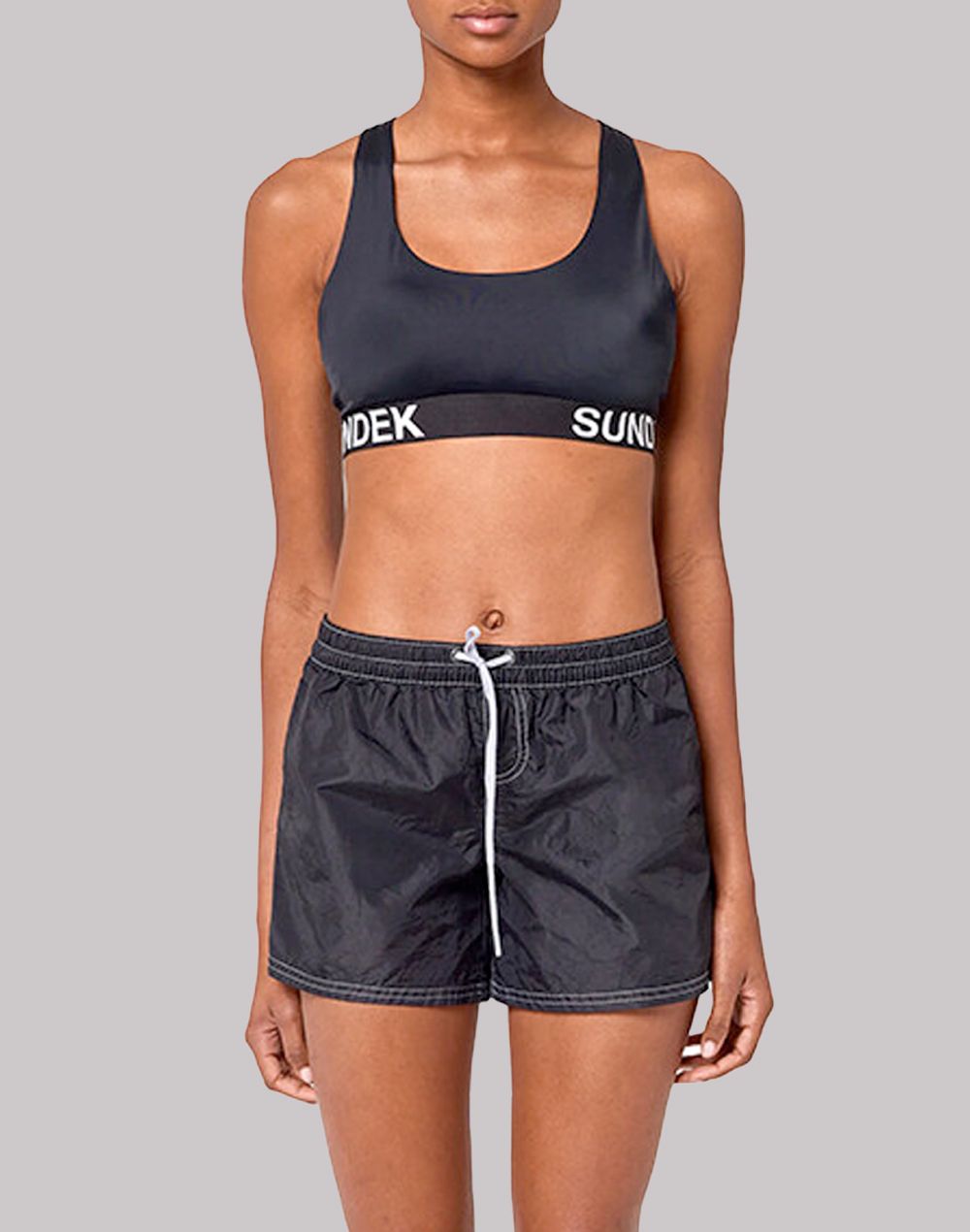 GOLDEN WAVE WOMEN'S SWIM SHORTS-BLACK