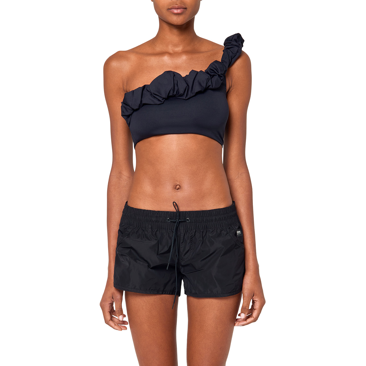 SUNDEK ONE SHOULDER TOP-BLACK