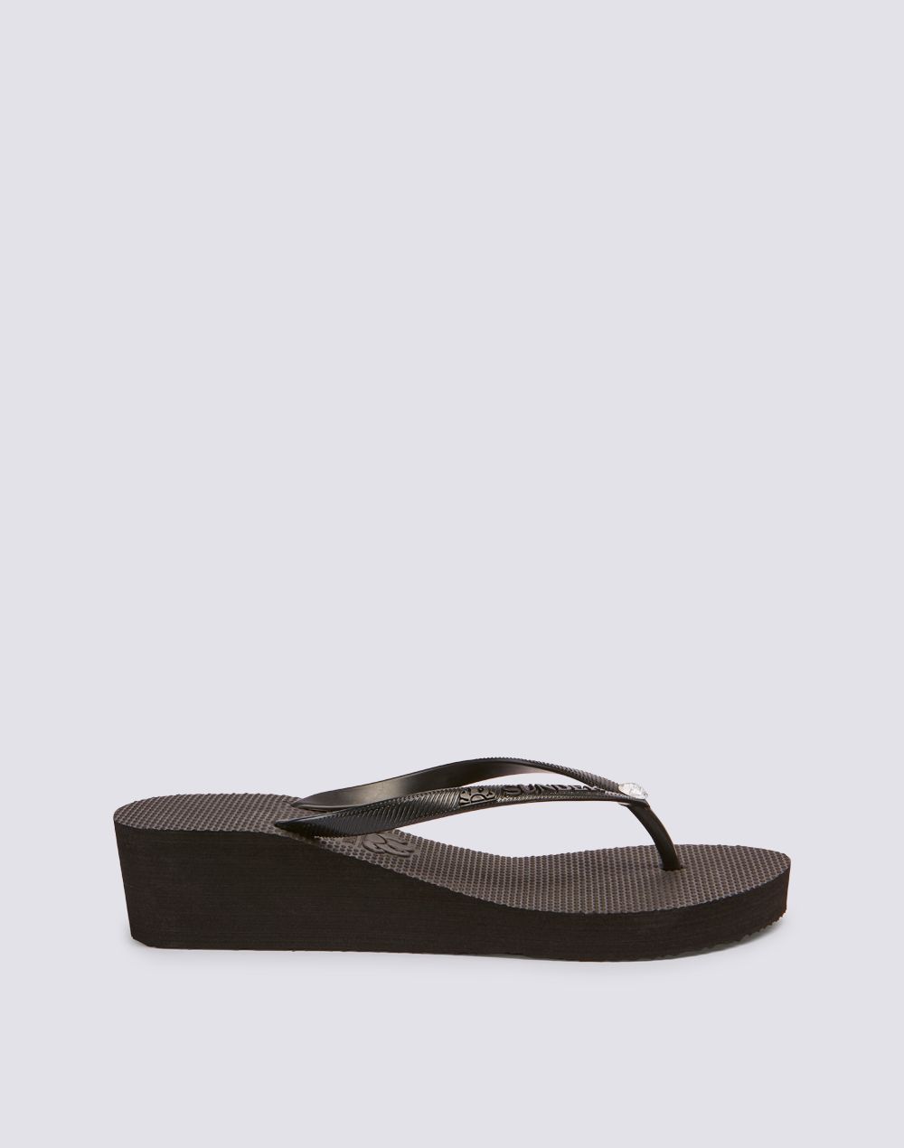 Sundek Women Black Toluca Wedge Flip Flop
